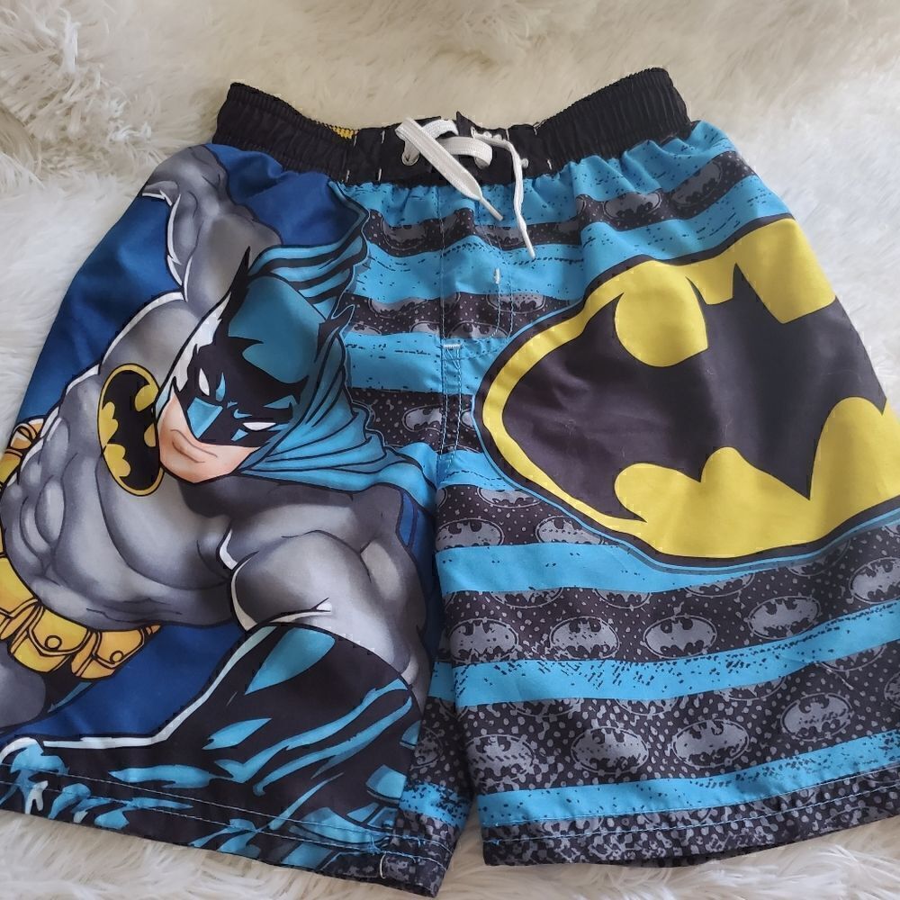 Boy's Batman Swim Trunks Size Small